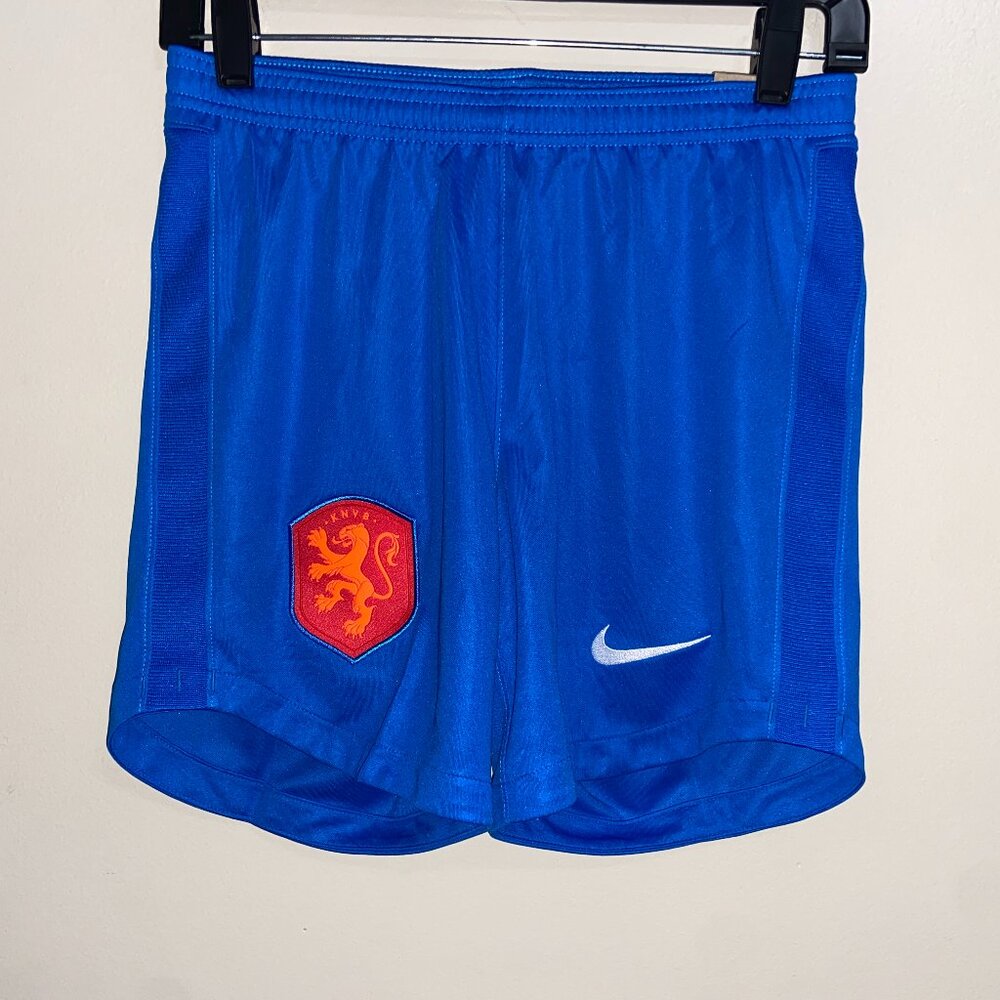 Nike Netherland KNVB 2022 Stadium Soccer Shorts Blue Womens Size XS CV5782-427